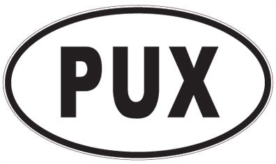PUX - 3 Letter Initials Oval Magnet