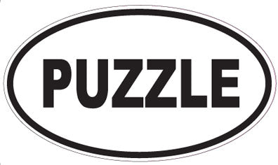 PUZZLE - Oval Sticker