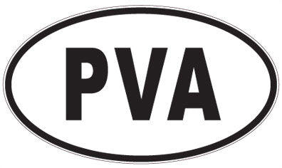 PVA - 3 Letter Initials Oval Magnet