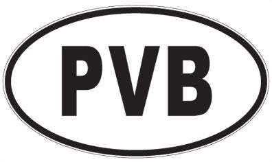 PVB - 3 Letter Initials Oval Magnet