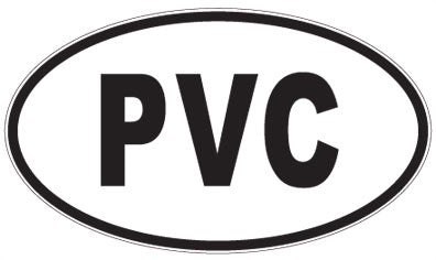PVC - 3 Letter Initials Oval Sticker