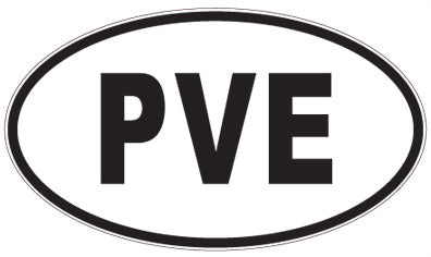 PVE - 3 Letter Initials Oval Magnet