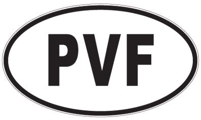 PVF - 3 Letter Initials Oval Sticker