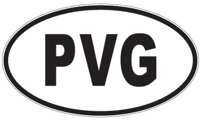 PVG - 3 Letter Initials Oval Magnet