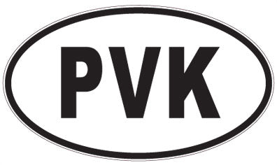 PVK - 3 Letter Initials Oval Magnet