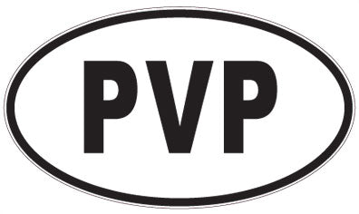 PVP - 3 Letter Initials Oval Sticker
