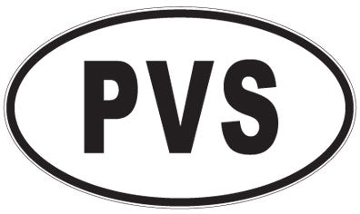 PVS - 3 Letter Initials Oval Sticker