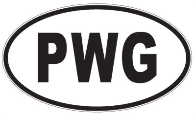 PWG - 3 Letter Initials Oval Sticker