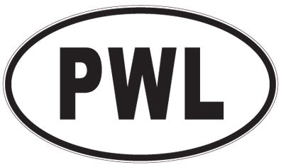 PWL - 3 Letter Initials Oval Sticker