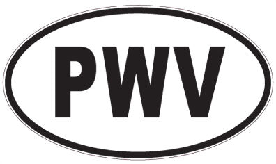 PWV - 3 Letter Initials Oval Sticker