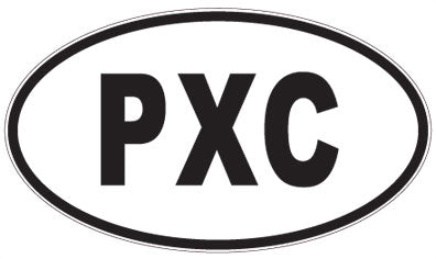 PXC - 3 Letter Initials Oval Sticker