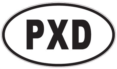 PXD - 3 Letter Initials Oval Sticker