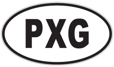 PXG - 3 Letter Initials Oval Sticker