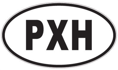 PXH - 3 Letter Initials Oval Sticker