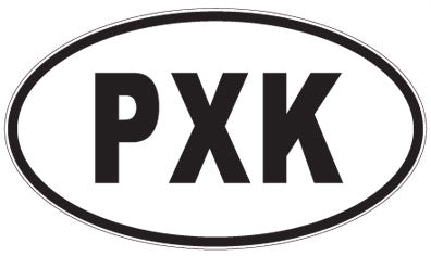 PXK - 3 Letter Initials Oval Sticker