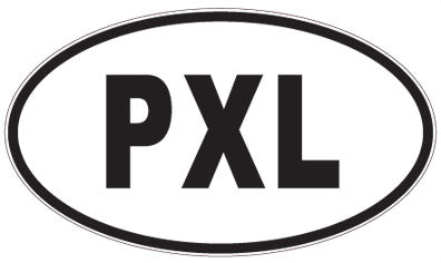 PXL - 3 Letter Initials Oval Sticker