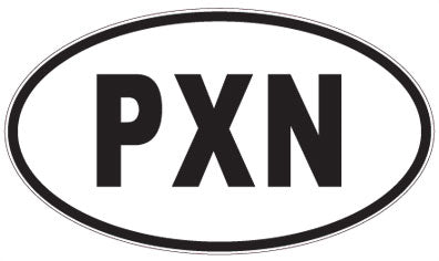 PXN - 3 Letter Initials Oval Sticker