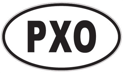 PXO - 3 Letter Initials Oval Sticker
