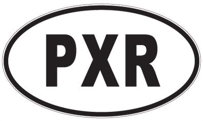 PXR - 3 Letter Initials Oval Sticker