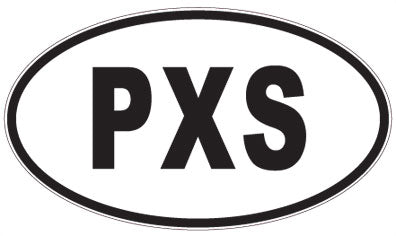 PXS - 3 Letter Initials Oval Sticker