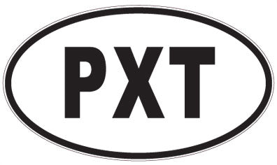 PXT - 3 Letter Initials Oval Sticker