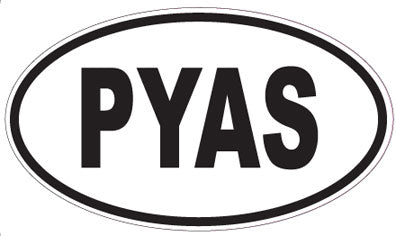 PYAS - Oval Sticker