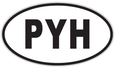 PYH - 3 Letter Initials Oval Sticker