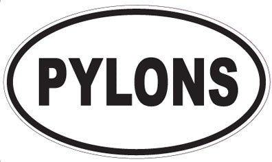 PYLONS - Oval Sticker