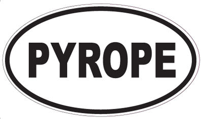 PYROPE - Oval Sticker