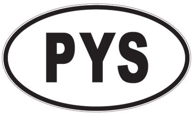 PYS - 3 Letter Initials Oval Sticker