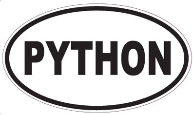 PYTHON - Oval Sticker