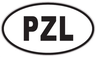 PZL - 3 Letter Initials Oval Sticker