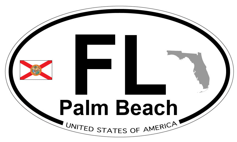Palm Beach Florida Oval Sticker