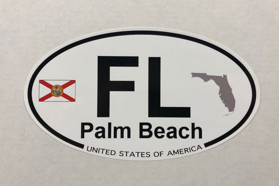 Palm Beach Florida Oval Sticker