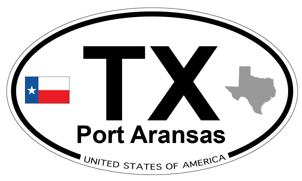 Port Aransas Texas Oval Sticker