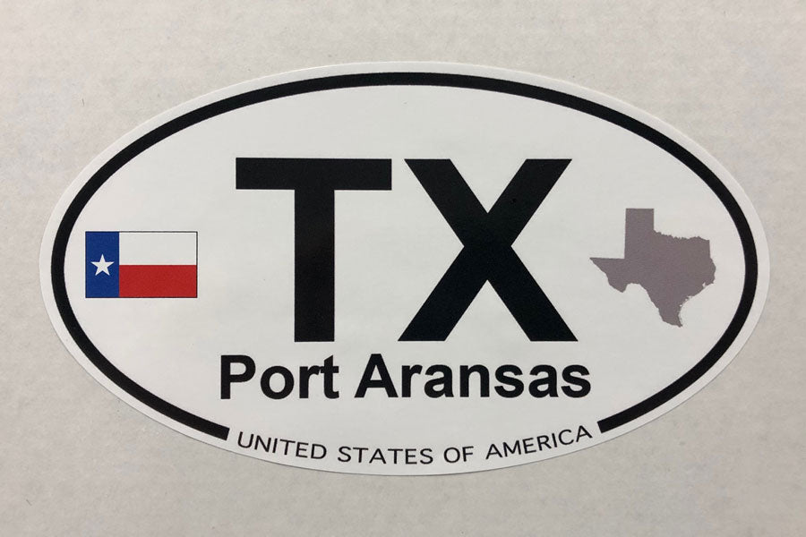 Port Aransas Texas Oval Sticker