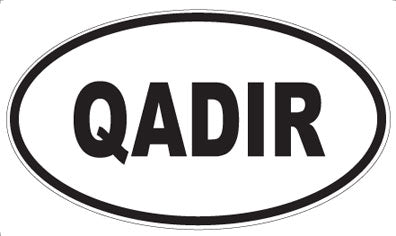 QADIR - Oval Sticker