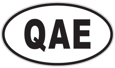 QAE - 3 Letter Initials Oval Sticker
