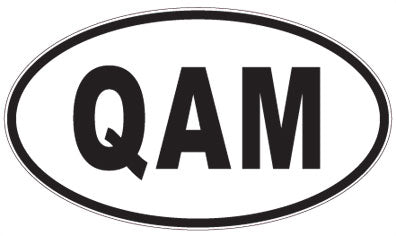 QAM - 3 Letter Initials Oval Sticker