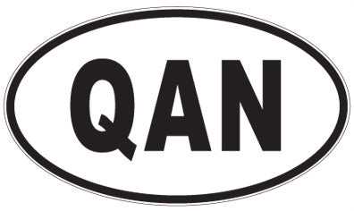 QAN - 3 Letter Initials Oval Sticker