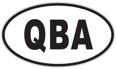 QBA - 3 Letter Initials Oval Sticker