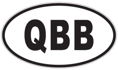 QBB - 3 Letter Initials Oval Sticker