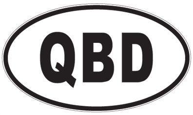 QBD - 3 Letter Initials Oval Sticker