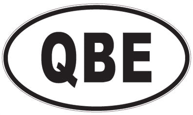 QBE - 3 Letter Initials Oval Sticker