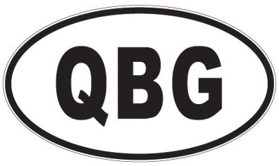 QBG - 3 Letter Initials Oval Sticker