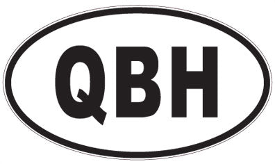 QBH - 3 Letter Initials Oval Sticker
