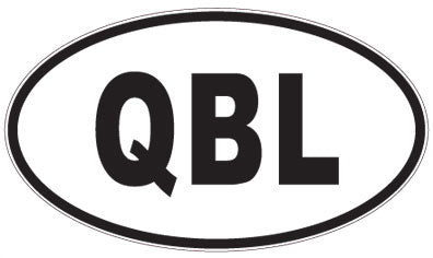 QBL - 3 Letter Initials Oval Sticker