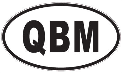 QBM - 3 Letter Initials Oval Sticker