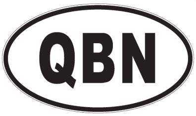 QBN - 3 Letter Initials Oval Sticker