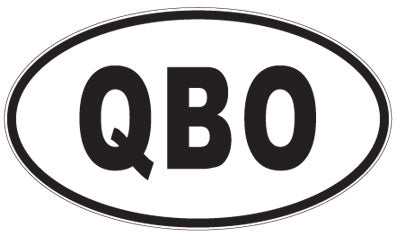 QBO - 3 Letter Initials Oval Sticker